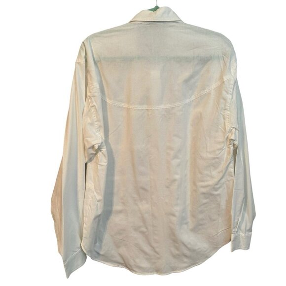 💥BOGO💥 Ol’ Paint Shirt Size L White Embroidered Button Up Women Shirt Top - Picture 7 of 13